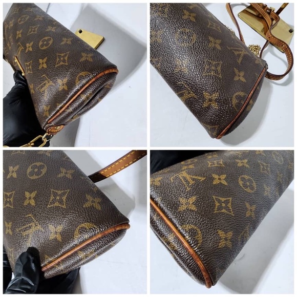 Authentic LOUIS VUITTON Monogram Eva Clutch/Crossbody Bag Brown - Picture 15 of 16